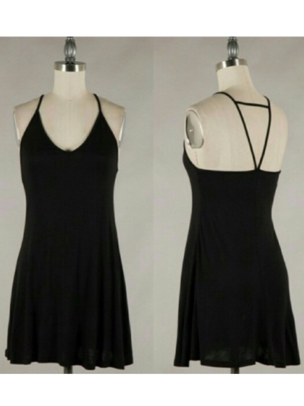 ☀️ POPULAR BASICS WOMENS SIZE SMALL LITTLE BLACK SUNDRESS